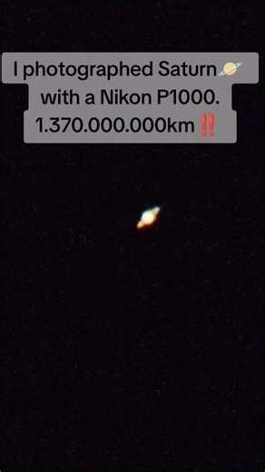 I photographed Saturn with a Nikon P1000. #saturn #zoom #nikonp1000 #p1000 #astronomy #cosmos