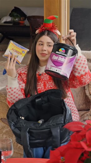 Pinturas MaxiGama on Instagram: "¡Intensa, MUY intensa Navidad! 🤣😳🎄 En Navidad, cada detalle cuenta, y a veces hasta la pared tiene prioridad 🎨✨ ¿Tu amiga también es de las que no puede esperar para arreglarlo todo?😝"