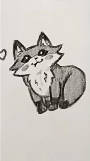 How to draw a cute fox easy Tutorial✏️#drawing#sketch#howtodraw#art#shortsfeed#fyp#fyppppp
