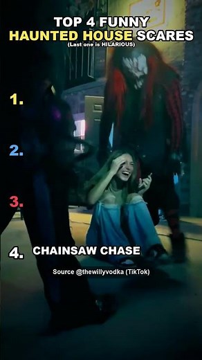 Funniest haunted house scares ranked (Wait for #1) 👻 #Shorts