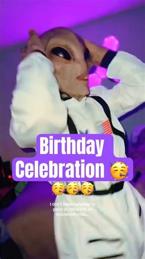 It’s my birthday! 🥳🎉 #alien #robertthealien #birthday #existentialcrisis #aging