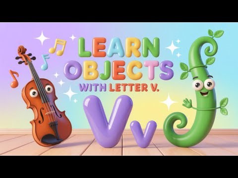 Letter V Phonics | Learn V Words & Objects for Kids | Alphabet Learning for Preschool & Toddlers