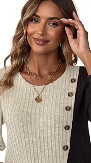 MixShe Women's Ribbed Colorblock Sweater Unboxing & Try On Casual Button Pullover 2026