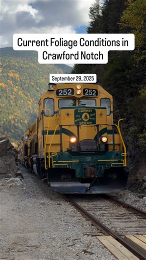 Jack | Boston & New England | Peak Foliage in Crawford Notch. Calling all Frankenstein Train Trestle Fans. The most famous train in New England, the Conway Scenic is... | Instagram