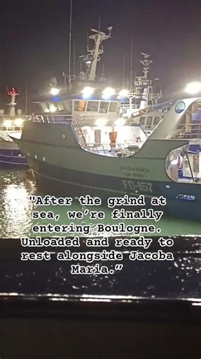 After the grind at sea, we’re finally entering Boulogne. Unloaded and ready to rest💪🙏☝️