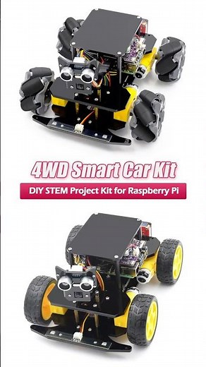 Adeept 4WD Mecanum Wheel Smart Car Kit for Raspberry Pi 5/4B/3B/3B+#raspberrypiprojects