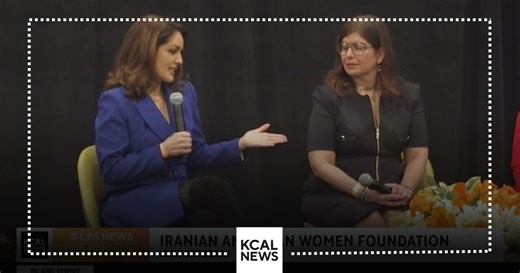 KCAL News Anchor Rudabeh Shahbazi speaks at Iranian American Women Foundation conference in OC
