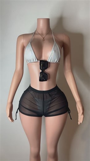 Paradise Pieces JA🛍️👙🩱🪡 | Summer Beach Metallic Bikini Set Micro Triangle Bra & O-Ring Linked Thong.👙 Size: small & large Color: white Cost: 3900 Fashion... | Instagram