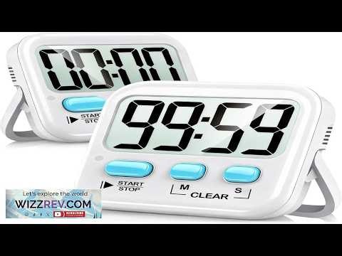 Antonki 2 Pack Digital Timer for Kids Magnetic Countdown Kitchen Timers