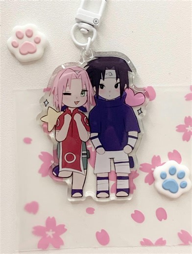 Chibi Ninja Couple Anime Keychains - Etsy
