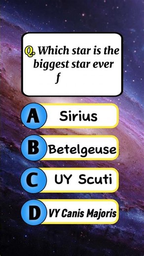 This Star Is 1700x BIGGER Than Sun?! 😱 #Shorts ||
