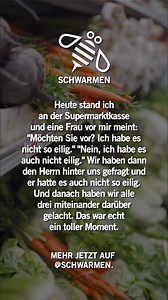 Folge SCHWARMEN für mehr. #supermarkt #kasse #eilig #vorlassen #schlange #anstehen #freude #moment | SCHWARMEN