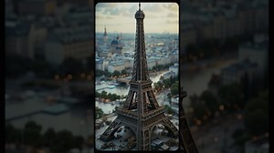 Tilt-Shift Timelapse: Miniature Construction of the Eiffel Tower, Statue of Liberty, Leaning Tower Video