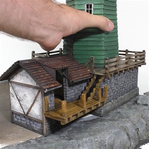 Hummel Wasp Diorama with a Wooden Windmill | DIY & Crafts