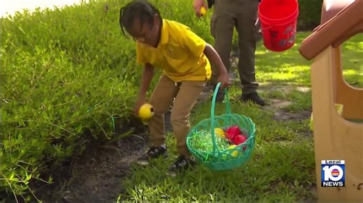 Miami Lighthouse Academy holds beeping Easter egg hunt