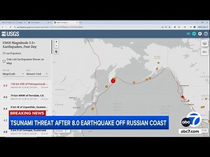Tsunami watch issued for Hawaii after 8.0 earthquake near Russia