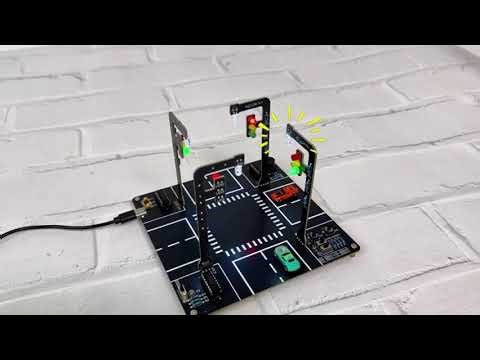 Simulador de semáforo LED Kit de solda com som STEM Kit eletrônico