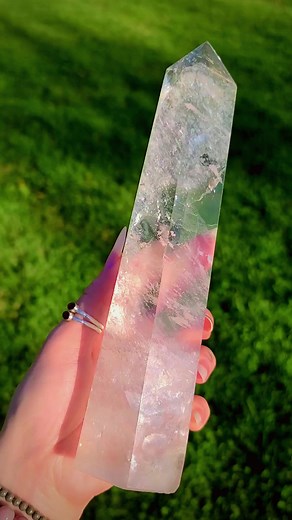 11 reactions | LOOK AT ALL THE RAINBOWS, This Quartz Tower Is BEAUTIFUL! #quartz #quartzcrystal #quartzlover #crystalsingapore #singaporecrystals #rainbow #rainbowquartz #goethite #iridescentgoethite #madagascarquartz #madagascar #minerals #mineralcollector #mineralporn #crystalsg #crystalsofinstagram #crystalsofig #crystalcollection #crystaldisplay #crystalphotography | Messy Awakening Tarot and Crystals | Facebook