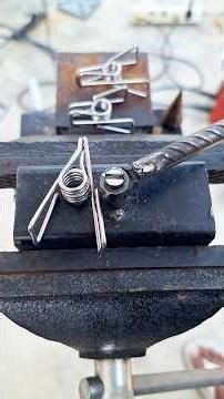 Making mini torsion springs by hand — simple shop jig 🔩#mindset