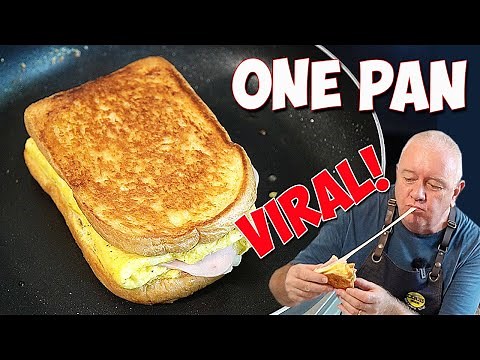 One Pan Egg Ham Cheese VIRAL Toastie – everyone's making it!