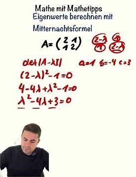 Calculating Eigenvalues with the Quadratic Formula 😱 #math #eigenvalues #linearalgebra