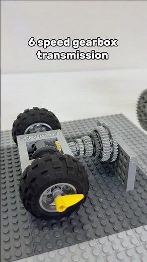 Lego 6-Speed Gearbox: Buggy Motor High Speed Test ⚙️#LegoTechnic#Engineering