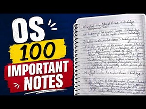 🔥 OS 100 Important Notes | Operating System Handwritten Notes PDF