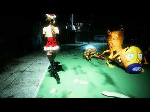 Resident Evil 2 Remake Katherine Warren Santa Costume Gameplay /Biohazard 2 mod [4K]