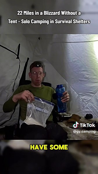 Solo Camping Survival: 22 Miles in a Blizzard