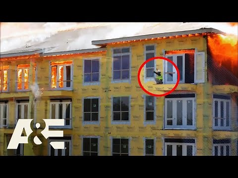 Construction Worker SAVED From Burning Fifth Floor | Rescue Cam | A&E