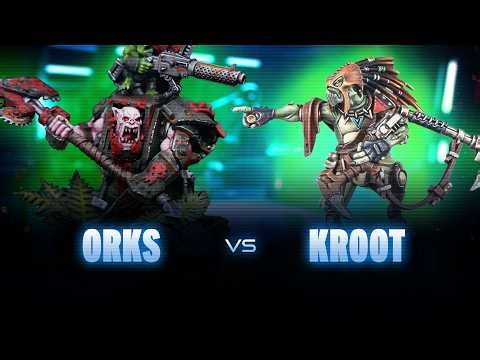 Orks vs T'au Empire Kroot Hunting Pack Competitive Battle Report