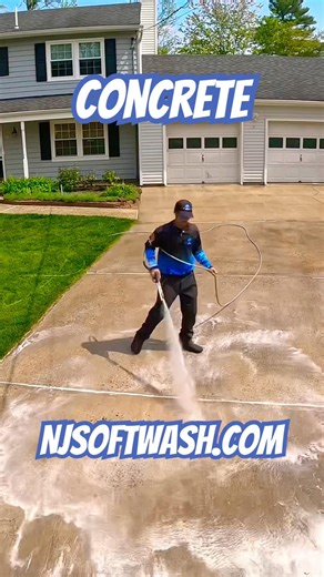 #concretecleaning #driveway #concrete #softwashing #superpump #curbappeal #sweet16 #exteriorcleaning