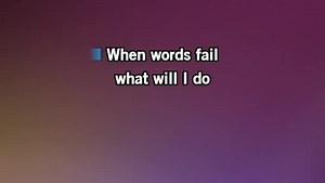 Karaoke When Words Fail - Shrek (musical) - CDG, MP4, KFN - Karaoke Version