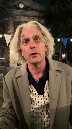 Doc brown has a message from the clock tower