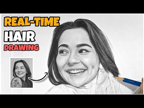 REAL-TIME Hair Drawing - Full Shading Process