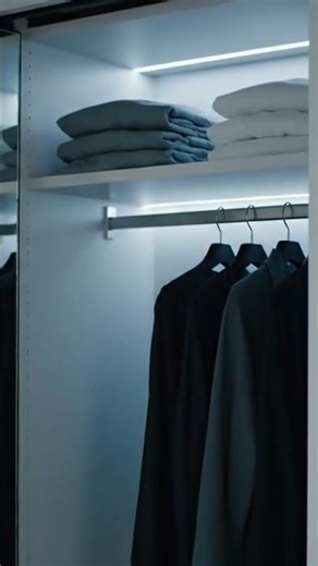 Mirror Door Reveal → Hidden Walk In Closet Small Apartment Space Saving Hack