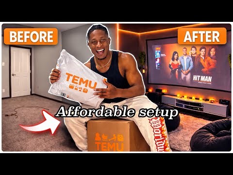 I Transformed My Empty Room Into a Dream Movie Room With Temu Finds | Clean Aesthetic Setup | DIY