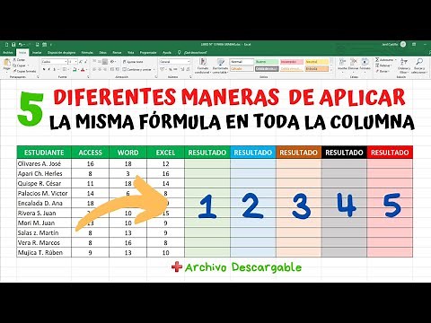 Como APLICAR la misma FÓRMULA en toda la COLUMNA en 5 Diferentes maneras en Excel - Fácil y Rápido