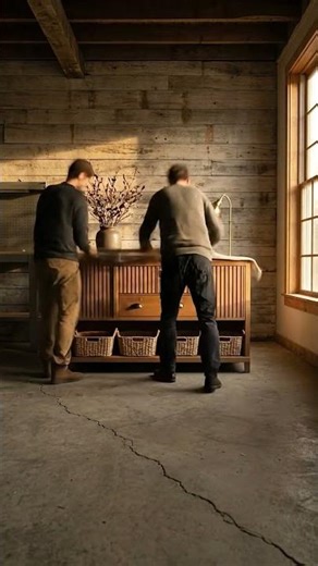 Rustic Fluted panel console cabinet build