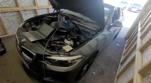 BMW 218i in today for a stage one custom remap and a sports display...