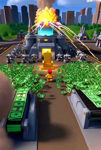 ROBLOX Noob BUILDS TYCOON EMPIRE vs RIVAL BASES! (Part 36) 😱 #roblox #shorts