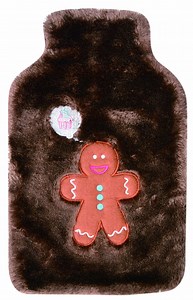 [Hot Item] Gingerbread Man Plush Cover for Hot Water Bottle