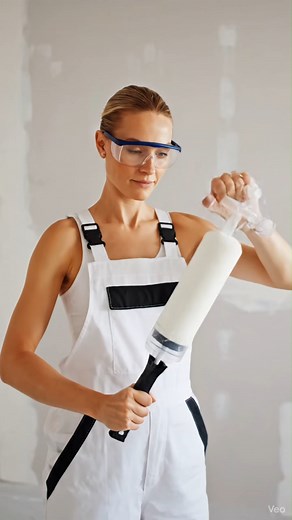 A self-feeding paint roller with a built-in paint reservoir that stores paint inside the handle and feeds it to the roller as you work. No tray, no dripping — smooth, continuous coverage. #painthacks | Free Flow