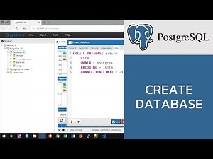 สอน PostgreSQL: การสร้างฐานข้อมูล create database