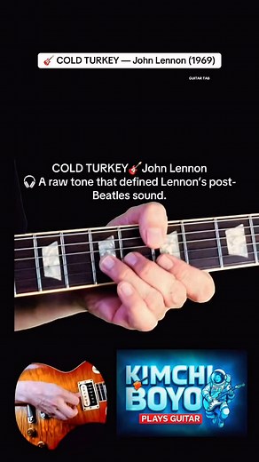 John Lennon’s rawest guitar tone after The Beatles 🎸 Recorded Sept 30, 1969 at EMI Studio 2 with Clapton, Ringo & Klaus. Lennon’s Epiphone Casino → Fender Twin. Released on Apple Records with “PLAY LOUD” on the label #johnlennon #guitarriff | Kimchi Boyo Plays Guitar