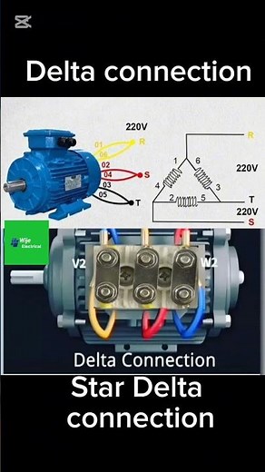 Star Delta motor connection/ three phase