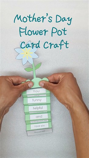 Mother’s Day Flower Pot Card Craft | Printable DIY Card for Kids | Easy Classroom Activity