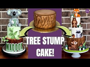 EASY Way To Make A Realistic TREE STUMP CAKE!
