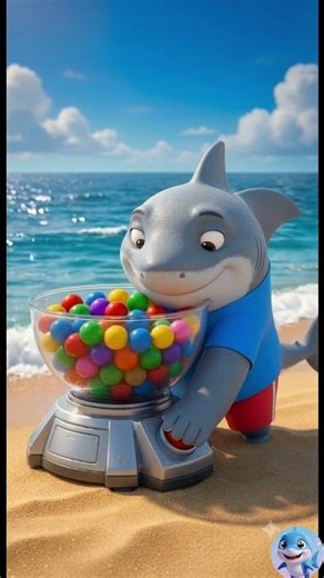 🦈 BEACH BABY SHARK COLOUR BALL MACHINE Song! 🏖️🍦 | Fun Nursery Rhymes for Kids