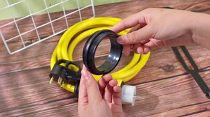 Tellegloww 10ft 30 Amp to 50 Amp RV Locking Adapter Cord Compatible with Nema TT-30P Male to SS2-50R, Locking Female Power Dog Bone Plug for RV Trailer Camper, STW 10 Awg/3c